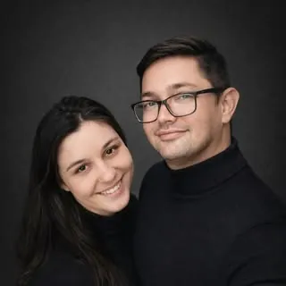 Letícia e Huriel, os fotógrafos, lado a lado